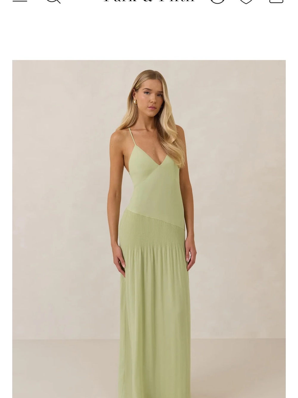 Park & Fifth Pistachio Romy dress chiffon